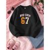 Kids Unisex Crewneck Sweatshirt, Halloween Boo Crew Pumpkin Spider Web 67 Number Long Sleeve Pullover, Sweatshirt for Boys Girls Over 4 Years Old
