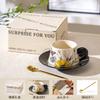 Retro Ceramic Coffee Cup Set, Afternoon Tea, Tea Cup Light Luxury High-End Water Cup, Cup And Plate Of Gifts