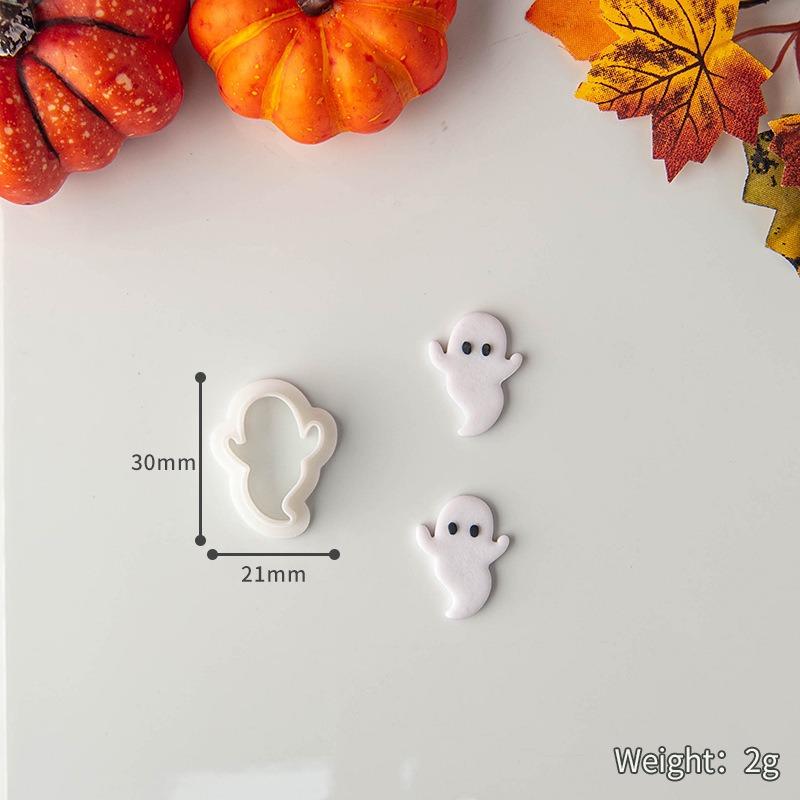 Halloween Series Cartoon Elements Soft Pottery Polymer Clay Cutter Mold Pumpkin Skull Shape DIY Earring Pendant Crafting Tools