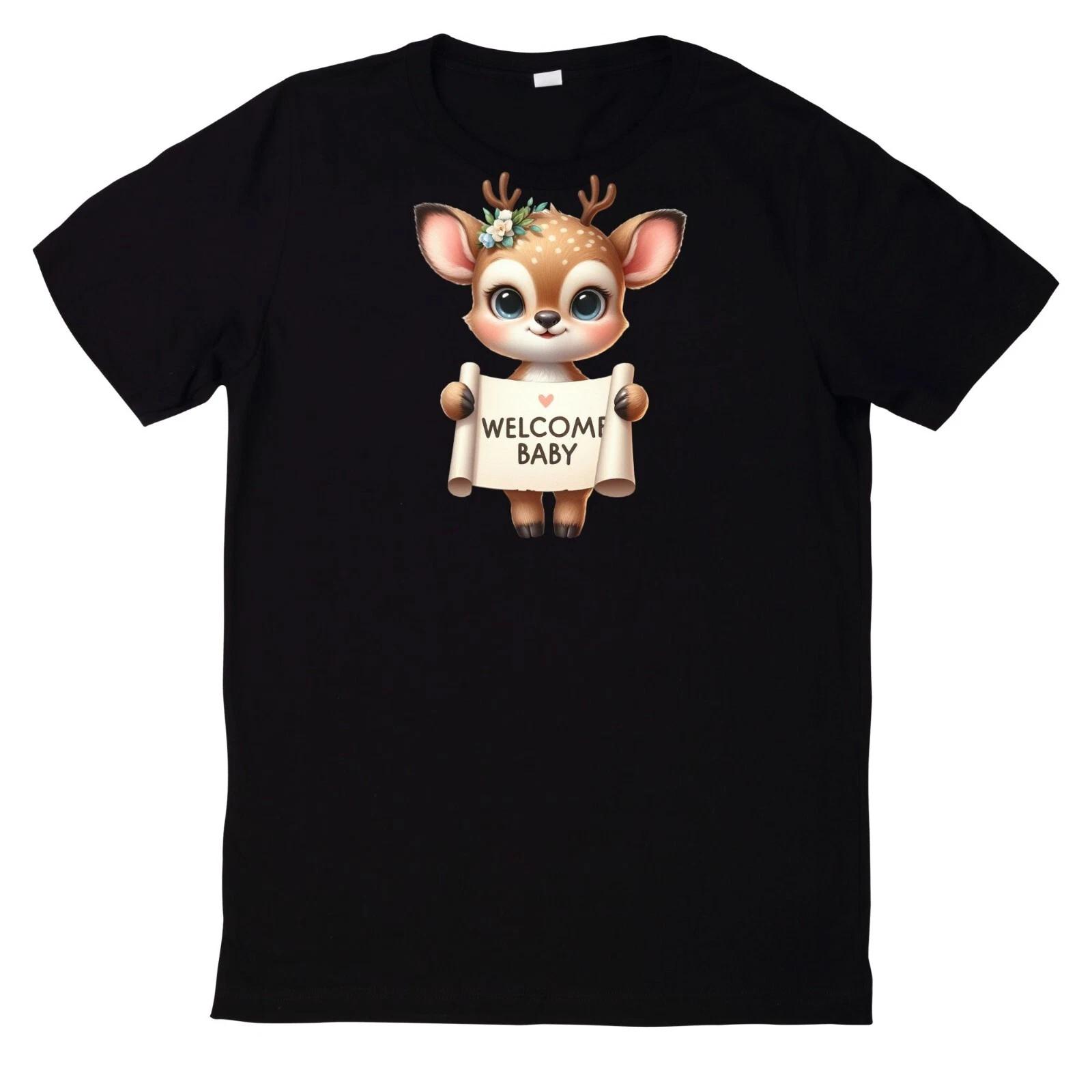T-Shirt Willkommen Baby Lustiges Motiv Babyparty Baumwolle M