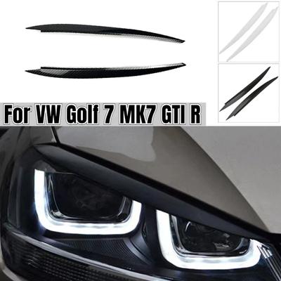 Pre Volkswagen VW Golf 7 MK7 GTI R Auto Predné Svetlo Lampa Viečka Obočie Ozdoba Svetlometu Styling Auta Ozdobné Lišty Príslušenstvo