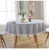 Nordic Minimalist Linen Tablecloth Round Cotton Cover With Tassels Dining Table Decor