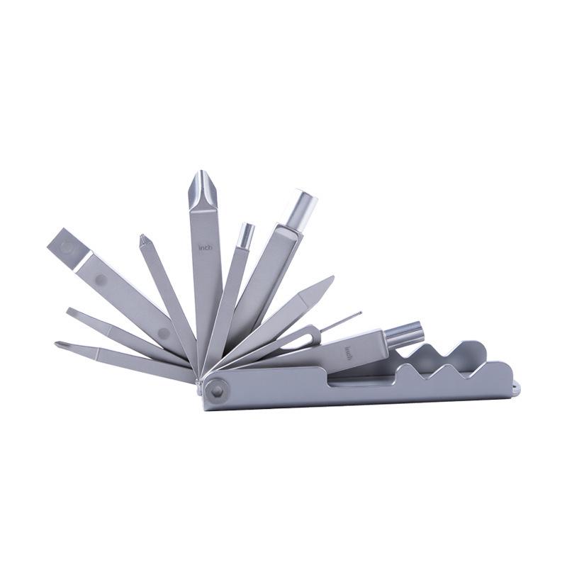 Portable 13-in-1 Multifunctional Stainless Steel Folding Screwdriver Tool for Outdoor Use