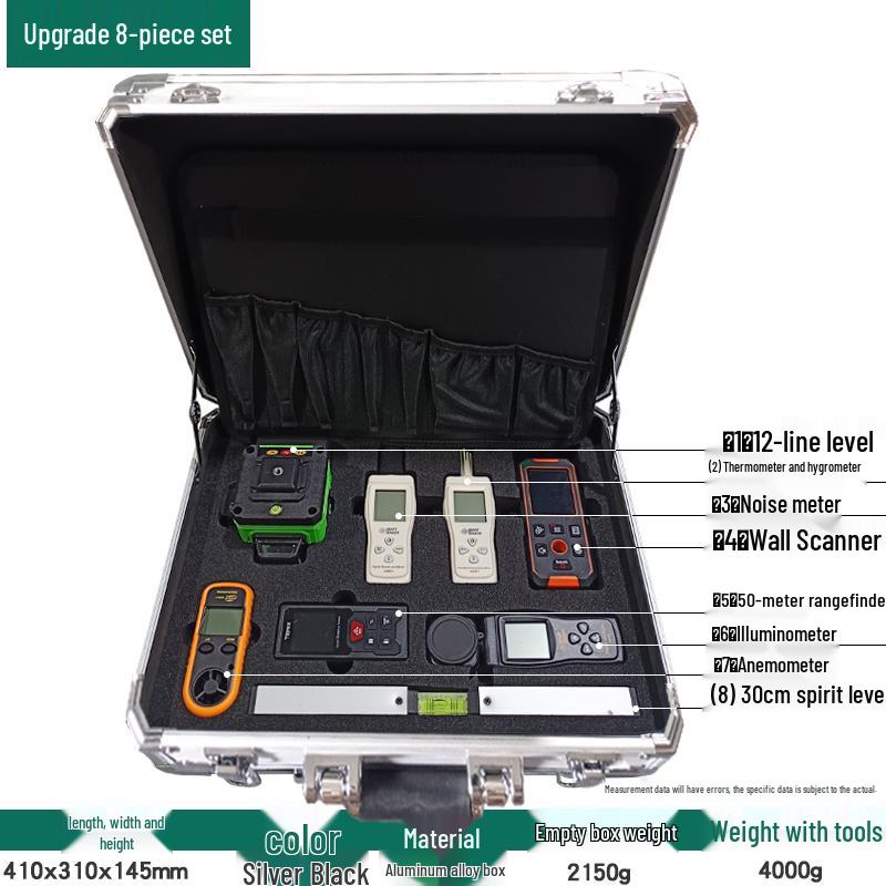 Professional Multifunctional Empty Drum Inspection Tool Set with 2m Straight Edge and Toolbox