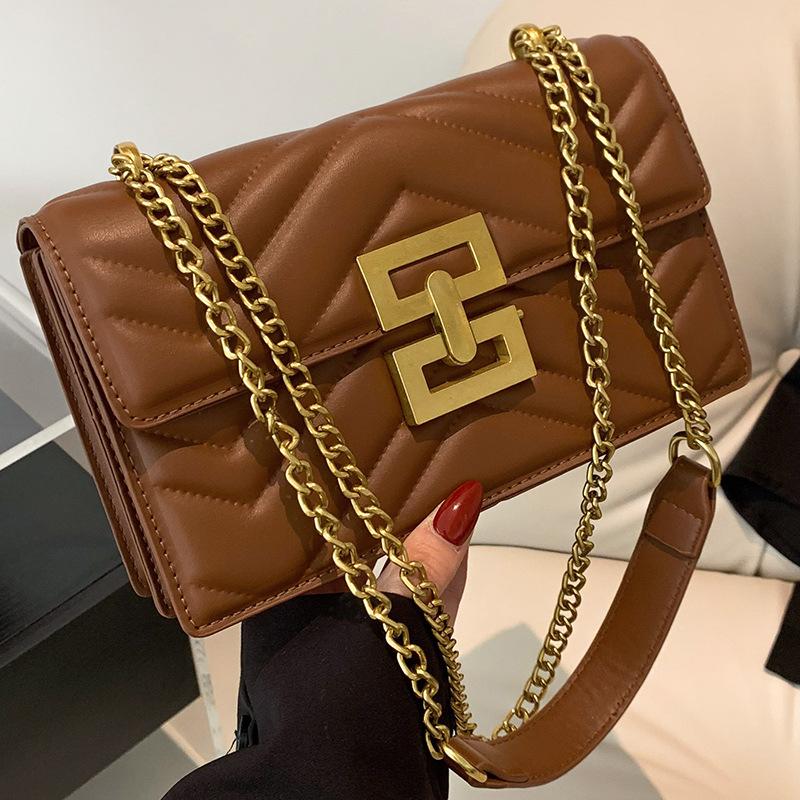 Handheld Small Square Bag for Women  Women's Versatile Niche Chain Bag  One Shoulder Crossbody Bag Trendy