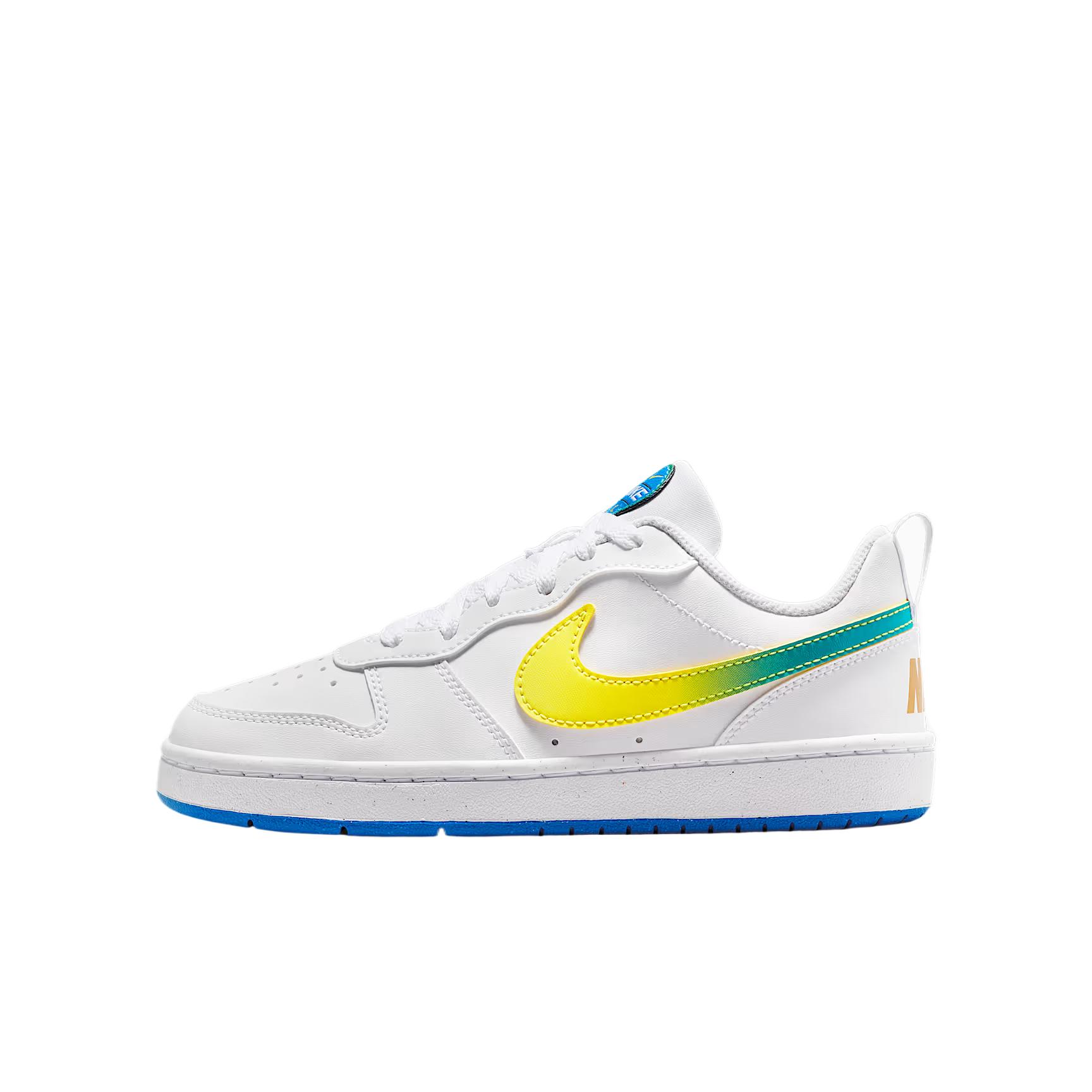 

Nike Court Burrow Synthetic Leather Retro Comfortable Durable Low-Top Sneakers Kids sneakers IR3997-100 35.5