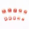 24 Pieces Sweet and Cute  Square Nail Short Cloud Star Wearing Nail Royal Manicure Nail Sticker 24 Pieces