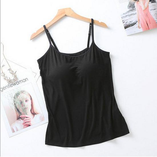 Women s Summer Camisole with Built-In Padded Bra L
