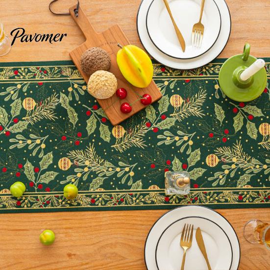 Stylish Dining Room Accessory Christmas Table Runner, Durable Decorative Stitching Decoration, Protects from Hot Sturdy Stitched Runner Pans