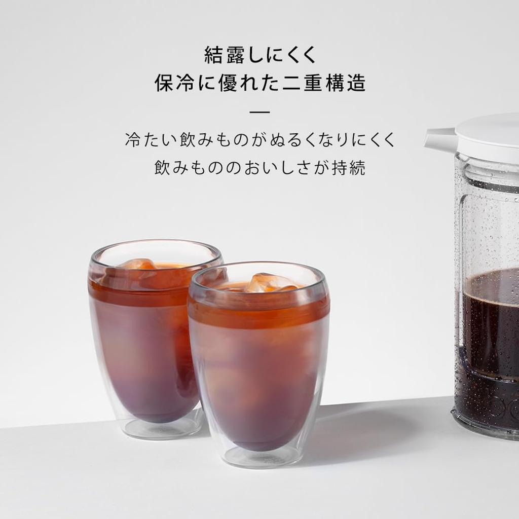 BODUM PAVINA OUTDOOR Double-Walled Plastic Tumbler, 350ml, Set of 2 [Authentic] 11849-10SA Clear, 350ml, Set of 2, Plastic, Insulates Hot or Cold,