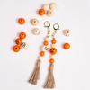 10 Pcs Craft Wood Beads Halloween Beads Polished Round Beads for Jewelry Making