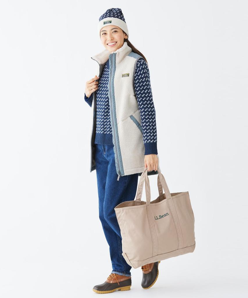 LL Bean Bean Sherpa Fleece Long US 1000106875 Women's Vest, Fit, Petite, XS, Soapstone, Brown,