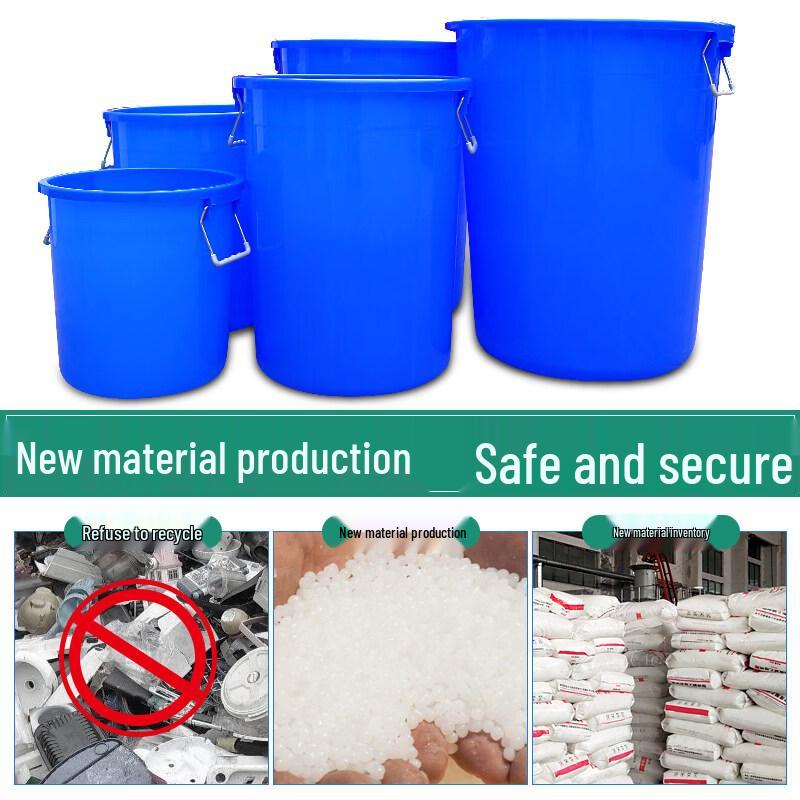 ZISIZ Large Thickened Plastic Bucket with Lid