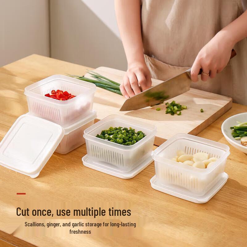 Kitchen Scallion Ginger Garlic Refrigerator Storage Containers