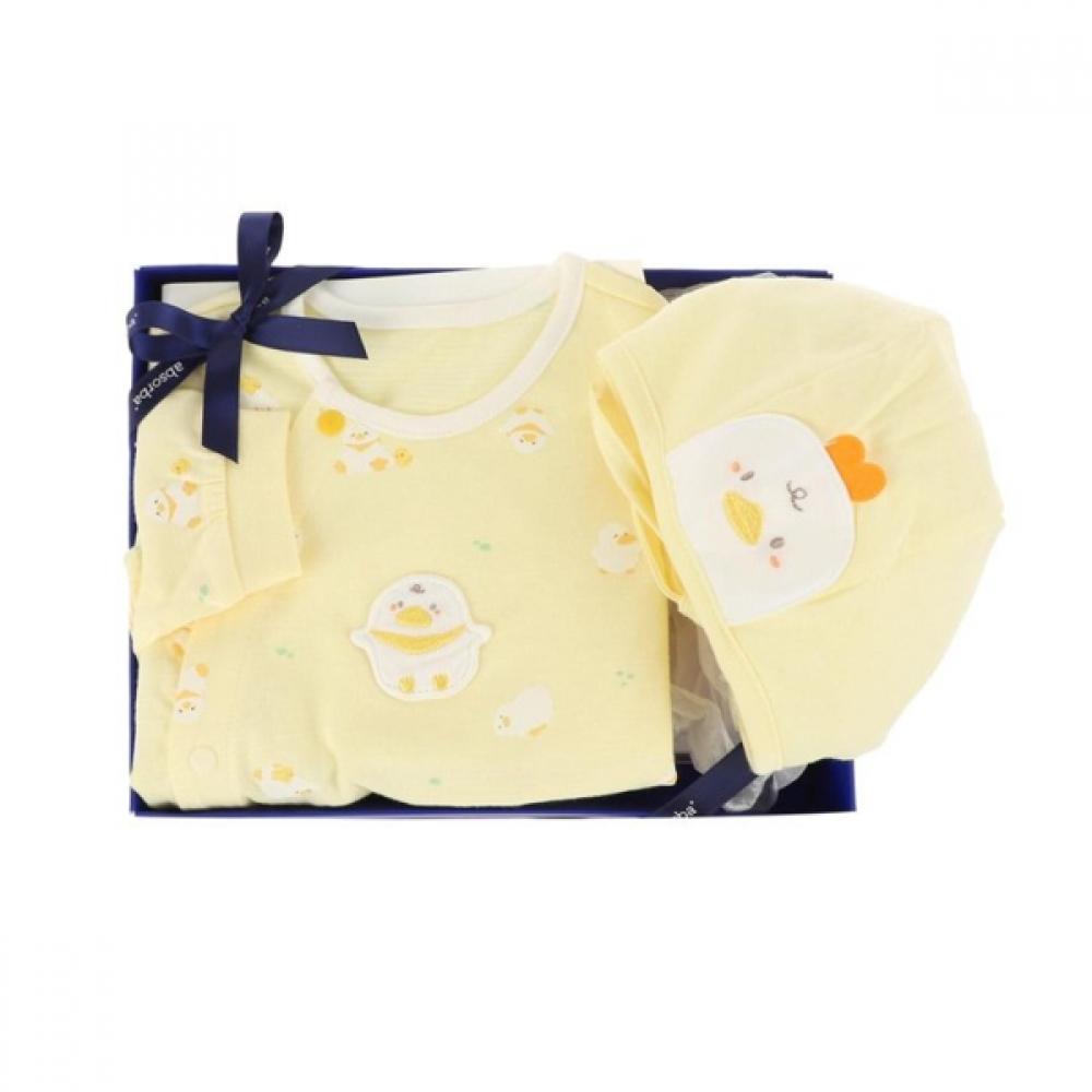 Absorba Cotton Modal Bodysuit + Hat Set  A1110625 yellows/75(2-6M)