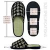 Edoten Indoor Made In Made with Igusa Rush Fabric and Tenugui Front Outer Navy Blue and Black Kabuki Crest Felt Size L Slippers, Japan, Chū-dyed