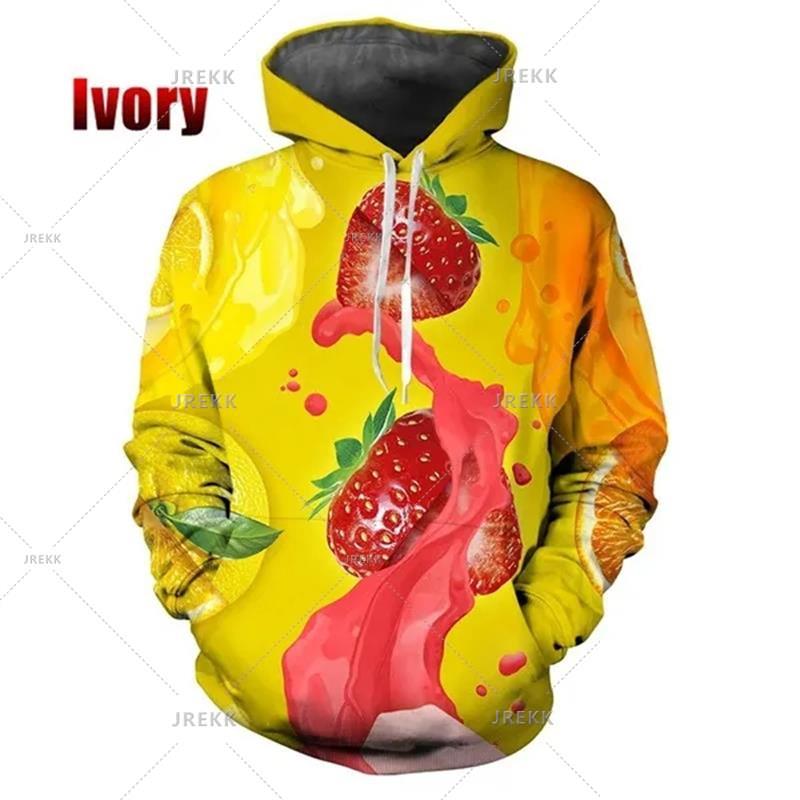 New Fashion Autumn And Winter Sweatshirts Pullover 3d Fruit Print Hoodie Men Unisex Cool Fashion Long-sleeved Hoodies Top