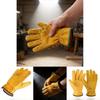 Work Gloves Cowhide Leather Gardening Mechanical Welding Safety For Industrial Use