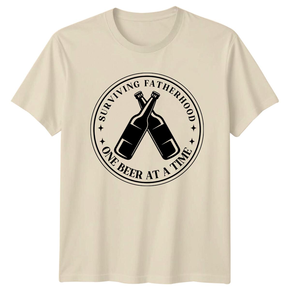 Surviving Fatherhood One Beer At A Time Dad T-Shirt S
