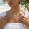 Bohemian Multilayer Starfish Shell Rice Beads Necklace for Women Handmade Summer Ocean Style Choker Girl Vacation Party Jewelry