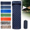 1Set Inflatable Camping Mats Air Cushion with Pillow Outdoor Tourist Sleeping Pad Self-Inflating Mattress for Hiking Climbing