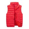 Couple Winter Waistcoat Thick Padded Windproof Cold Resistant Unisex Sleeveless Stand Collar Zipepr Closure Neck Protection Smooth Down Coat