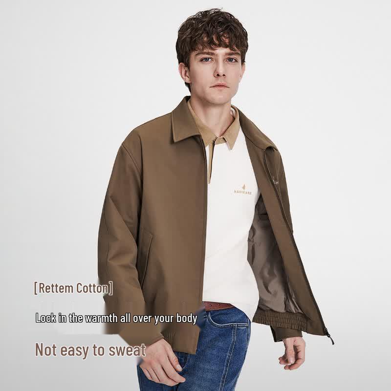 Navigare Men's Lightweight Warm Lapel Casual Jacket