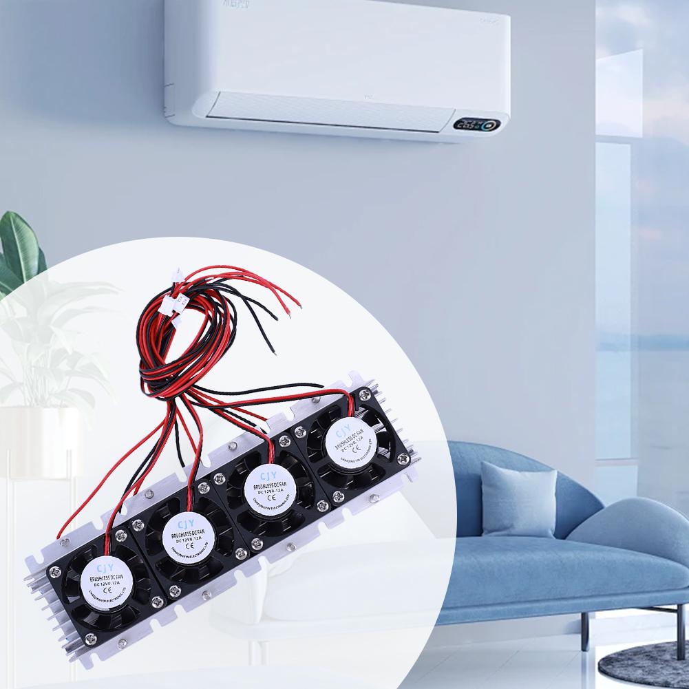 288W Thermoelectric Cooler DC 12V Air Conditioner Cooling System Semiconductor Cooling System DIY Kit for Air Conditioning Fan