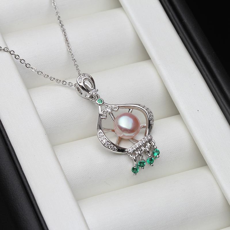 

White Natural Fresh water Cultured Pearl Pendant Women,Wedding Silver Pearl Pendant 925 Girls Mother Gifts White Black