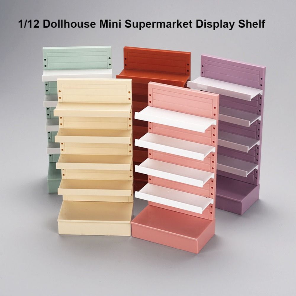 8*5*16.8cm Supermarket Display Shelf Mini Miniature Furniture Accessories 1/12 Dollhouse Cabinet