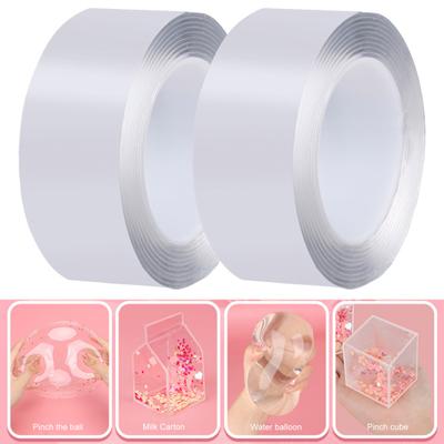 Tape Bubble Toy with Straw Children Gift Safe Super Elastic Making Kit Novel Decompression