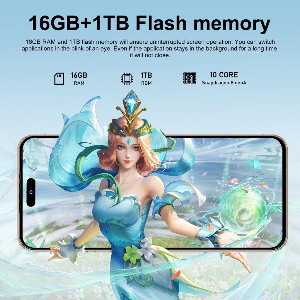 i17 Pro Max Smart Dynamic Island 7.3" Mobile Phone for TikTok