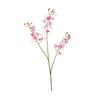 3-Fork Artificial Orchids Decoration, Realistic Fake Silk Flower with Stem, Faux Bloom for Wedding Party Home Office Table Centerpiece