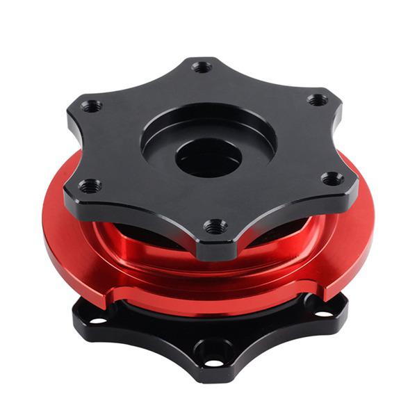 

1 Set Red & Black Metal Steering Wheel Quick Release Hub Adapter None