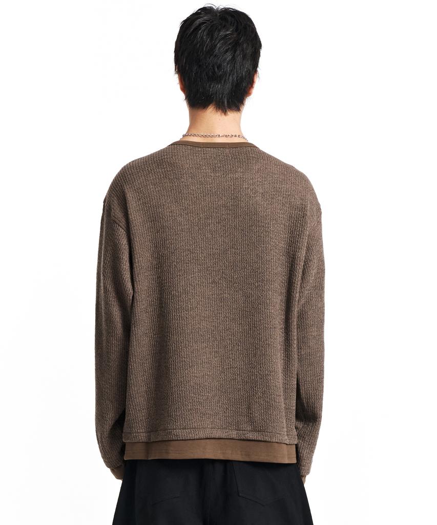 Gicheol Midgrid Crew Knit (Brown)