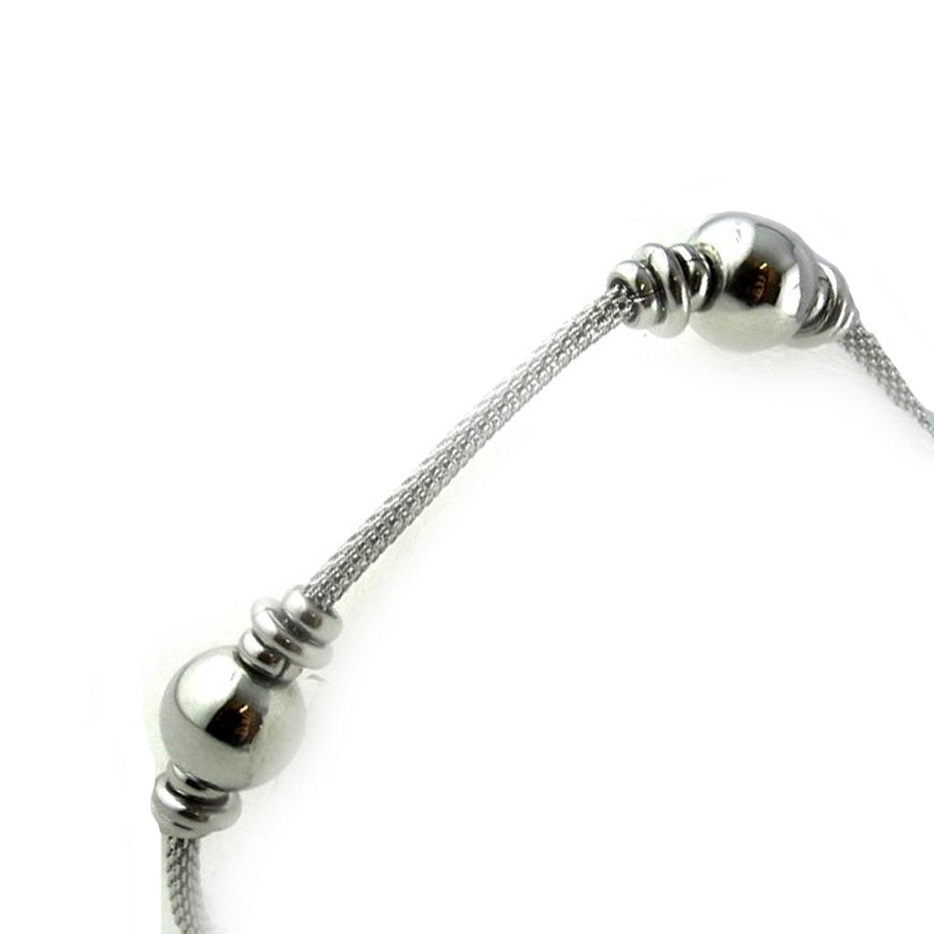 Les Trésors De Lily [K9370] - Silver 'Choreography' Steel Bracelet - 19 Cm 9 Mm