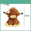 Atwoods Highland Cow Plush Toy With Bow For Kids Room Decor