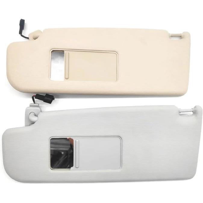 Compatible for VW Mk5 Golf 5 2005-2011 Golf 6 Volkswagen Passat B6 B7 Cc 2010-18 Sunvisor with Mirror Front Visor Car Accessories(Left Beige)