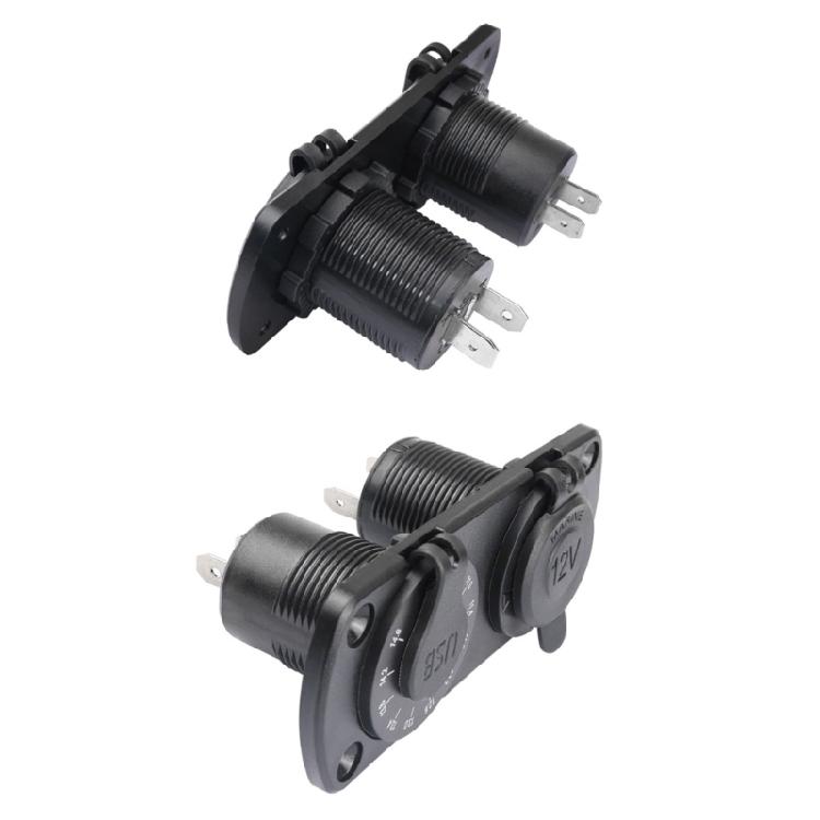 High Compatibility Double USB A 4.8A Charging Panel for Vehicle and Marine Use Including Voltage Screen Waterproof Cover