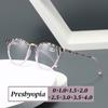 Fashion Striped Reading Glasses for Women Men New Trend Anti Blue Ray Far Sight Eyewear Vintage Ultralight Presbyopia 0+1.0+4.0