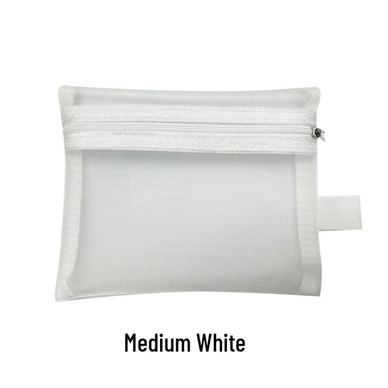 Portable Nylon Mesh Mini Makeup Bag - Small Transparent Touch-up Storage for Lipstick and Essentials