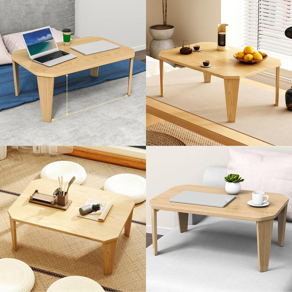 PluieSoleil Măsuță pliabilă de cafea 80cm lățime x 40cm adâncime x 33cm mare, masă pliabilă cu funcție de blocare pentru extra, fără asamblare, design simplu, înaltă,