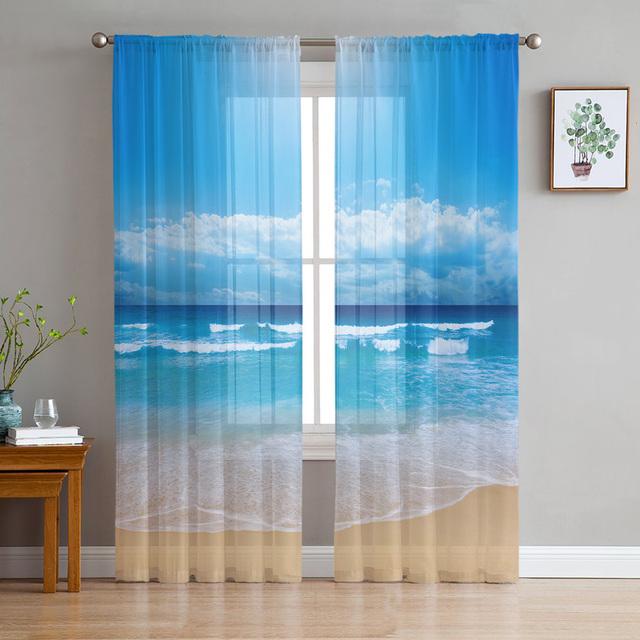 Cartoon Clouds And Stars Sheer Curtains Window Curtains For Living Room Bedroom Blinds Kids Room Home Decor