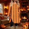 Damen Freizeitkleid mit Print, Langarm, Rundhalsausschnitt für den Alltag