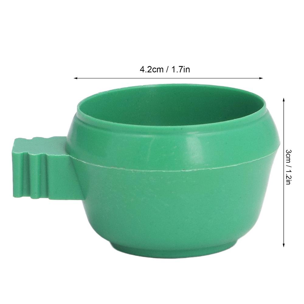 25Pcs Green Mini Bird Parrots Food Water Bowl Parrots Food Water Bowl Bird Cage Installation