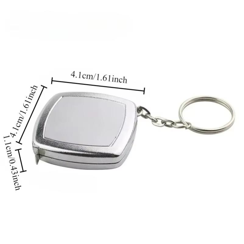 2M Mini Tape Key Chain Portable Cute Small Steel Tape Woodworking Measuring Hand Tools Festive Exquisite Small Gifts