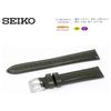 Seiko Watch Band 20mm Leather Green Men's with Care Instructions