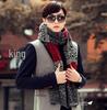 Autumn & Winter Mixed Color Cable Knit Scarf - Fashionable, Versatile Mid-Length Neck Warmer for Men & Students