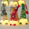 Yousheng Lighted Christmas Gnome Decoration Mini Christmas Plush Gnome Figure Light Up Swedish Tomte Doll for Winter Tabletop Decor
