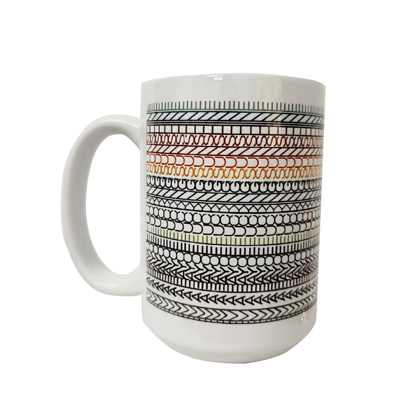 

Два новых декоративных элемента с креативными узорчатыми чашками и черными краями One Size